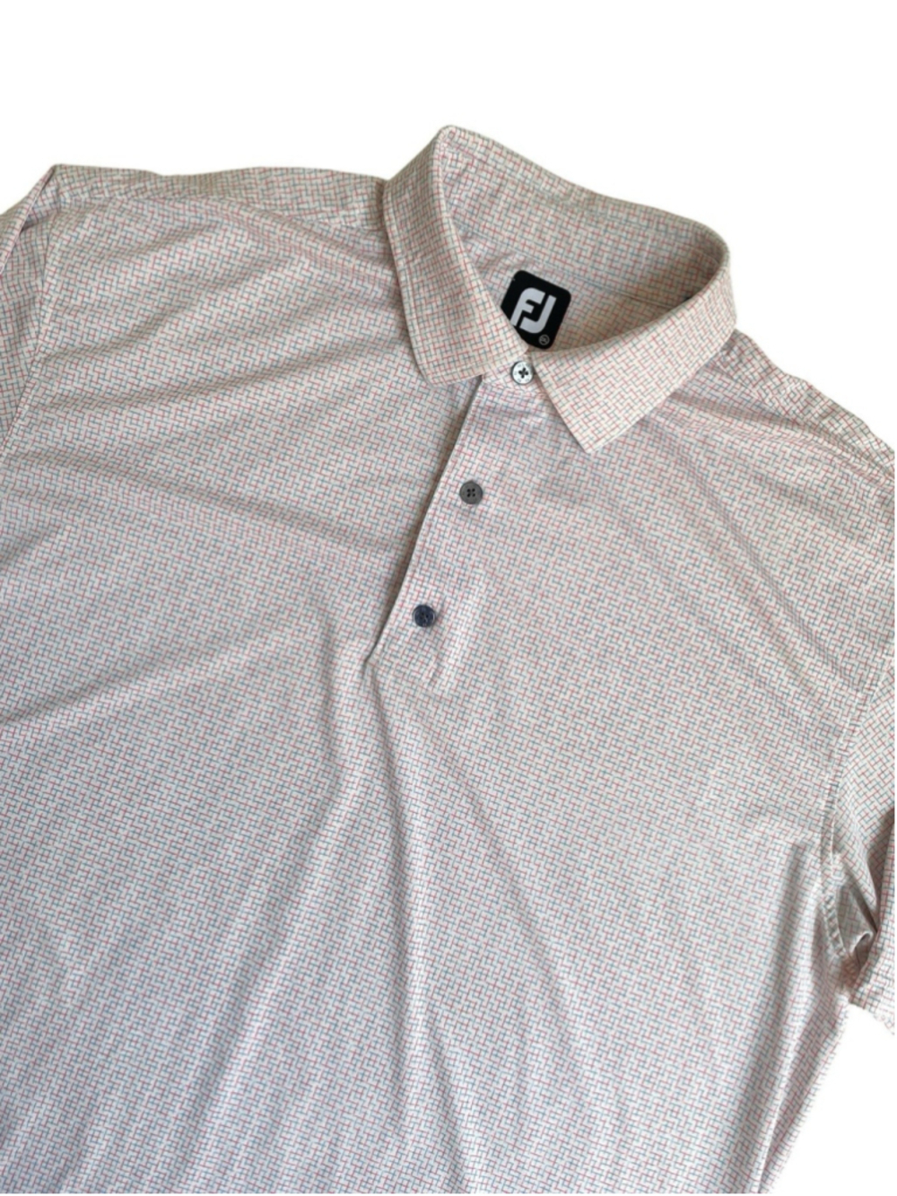 FootJoy Golf Performance Polo Shirt Mens 2XL Blue Pink AOP